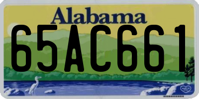 AL license plate 65AC661