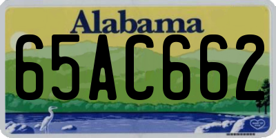 AL license plate 65AC662