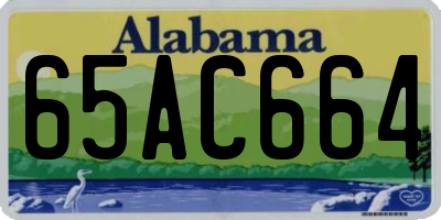AL license plate 65AC664