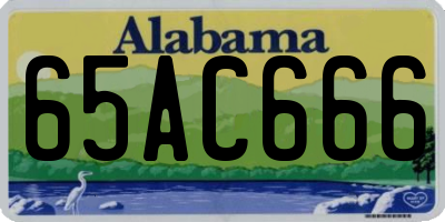 AL license plate 65AC666