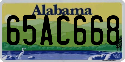 AL license plate 65AC668