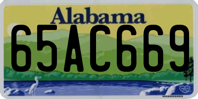 AL license plate 65AC669