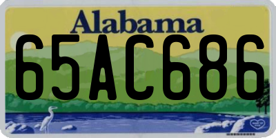 AL license plate 65AC686