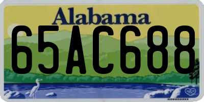 AL license plate 65AC688