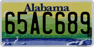 AL license plate 65AC689