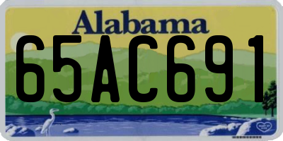 AL license plate 65AC691