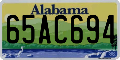 AL license plate 65AC694