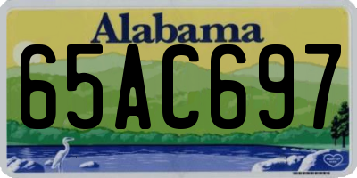 AL license plate 65AC697