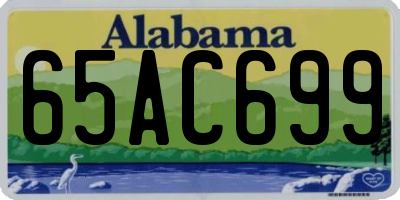 AL license plate 65AC699