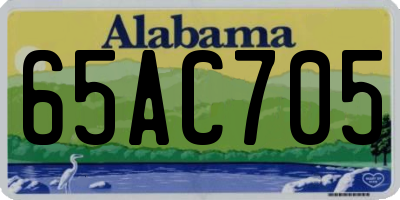 AL license plate 65AC705