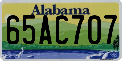 AL license plate 65AC707