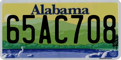 AL license plate 65AC708