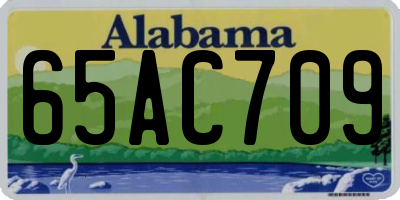 AL license plate 65AC709