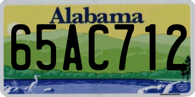 AL license plate 65AC712