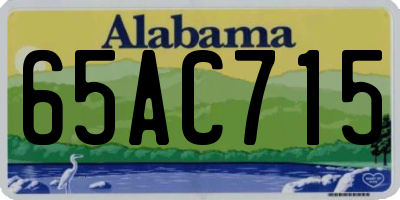 AL license plate 65AC715