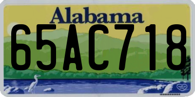 AL license plate 65AC718