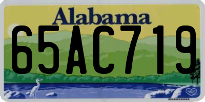 AL license plate 65AC719