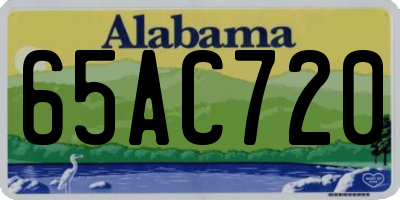 AL license plate 65AC720