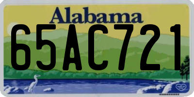 AL license plate 65AC721