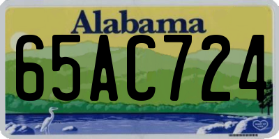 AL license plate 65AC724