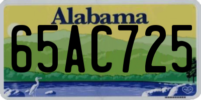 AL license plate 65AC725