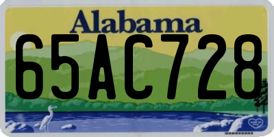 AL license plate 65AC728