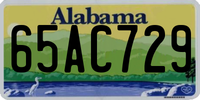 AL license plate 65AC729