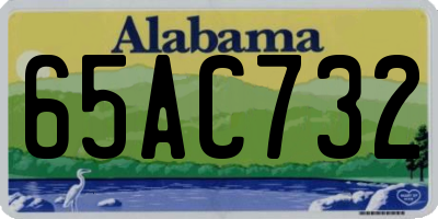 AL license plate 65AC732