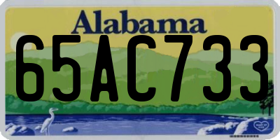 AL license plate 65AC733