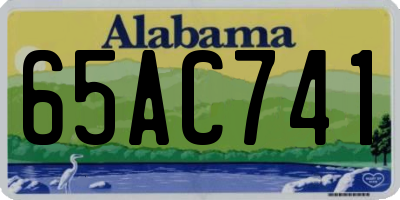 AL license plate 65AC741