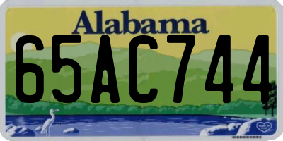 AL license plate 65AC744