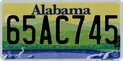 AL license plate 65AC745