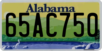 AL license plate 65AC750