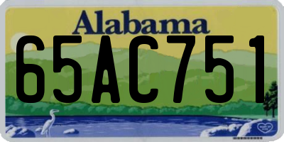 AL license plate 65AC751