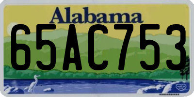 AL license plate 65AC753