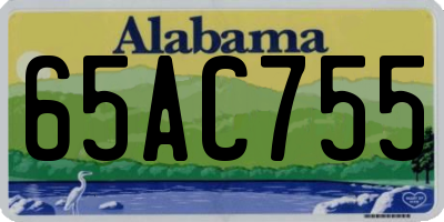 AL license plate 65AC755