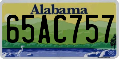 AL license plate 65AC757