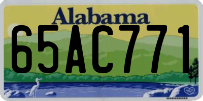 AL license plate 65AC771