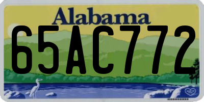 AL license plate 65AC772