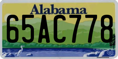 AL license plate 65AC778