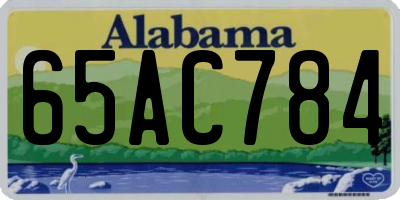 AL license plate 65AC784