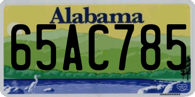 AL license plate 65AC785