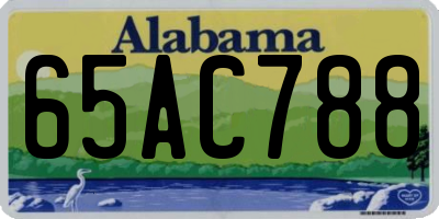 AL license plate 65AC788
