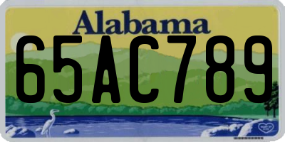 AL license plate 65AC789
