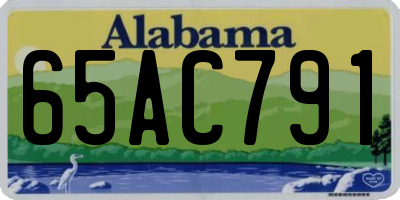 AL license plate 65AC791
