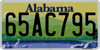 AL license plate 65AC795