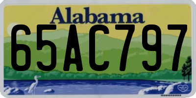 AL license plate 65AC797