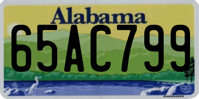 AL license plate 65AC799