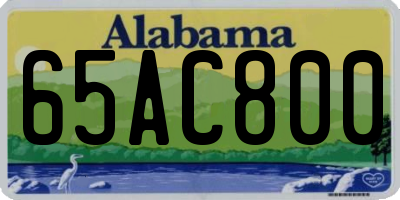 AL license plate 65AC800