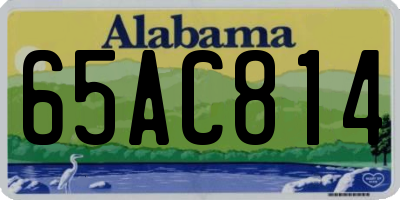 AL license plate 65AC814